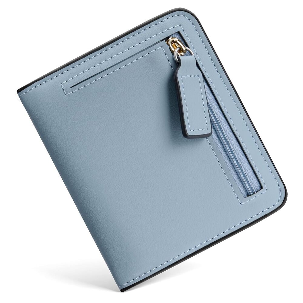 Women’s Small Slim Leather Wallet with RFID Protection, Compact